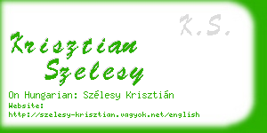 krisztian szelesy business card